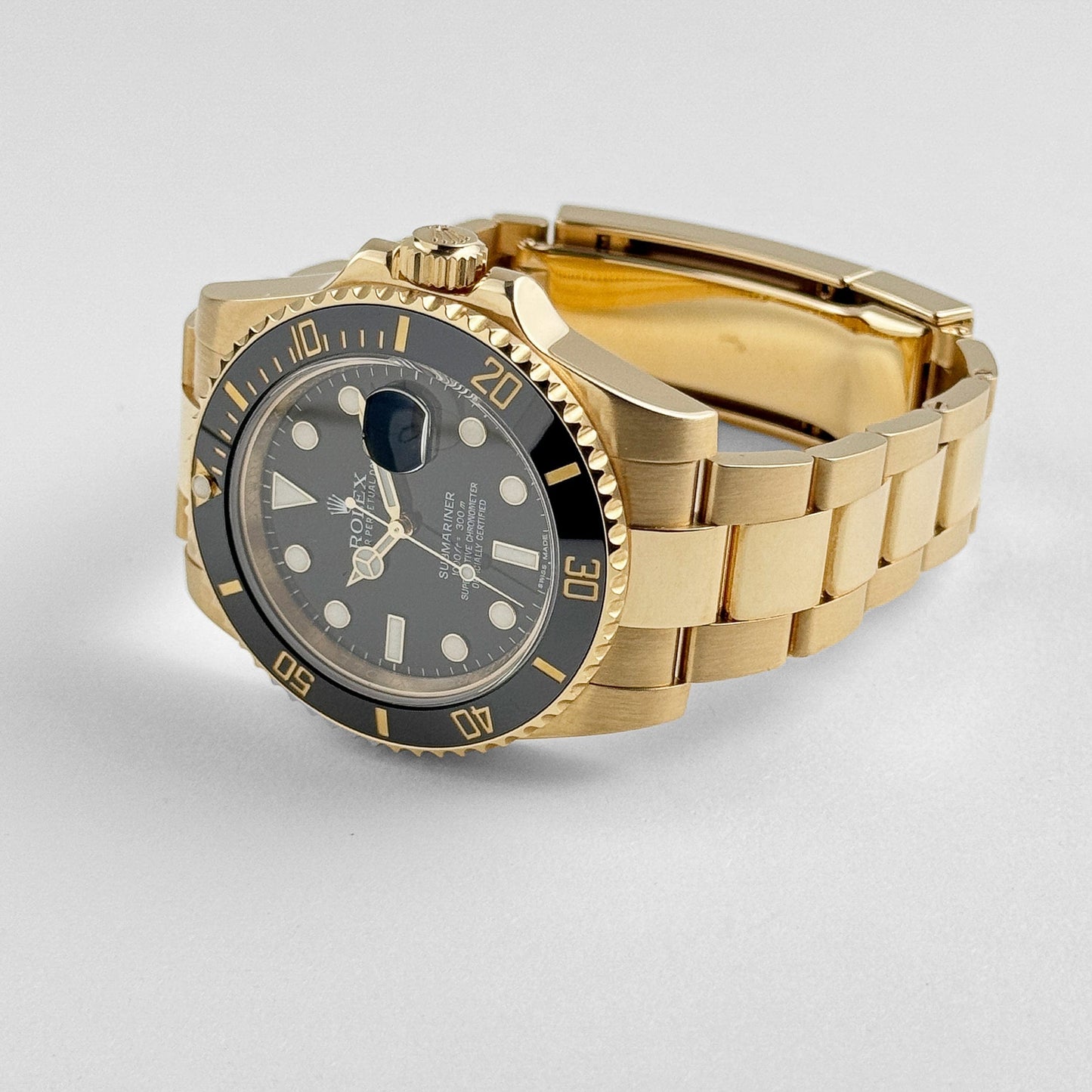 Rolex Submariner Date 116618LN Yellow Gold Black Dial